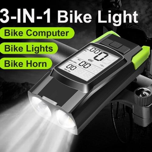 Wireless Bicycle Computer MTB Cycling Bike Headlight Horn Accessories MTB Cycling Bike Odometer Speedometer Cycling Headlight