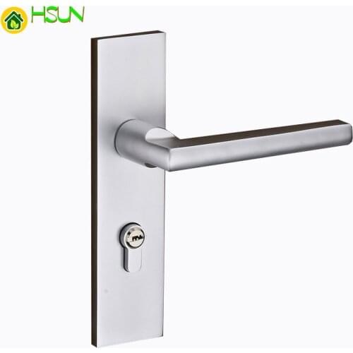 European Concise Space Aluminum Door Lock Bedroom Wooden Doors Mechanics Lock Hardware Lock Have Hardware Indoor Solid Lock
