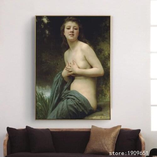 Cotton no frame classical figures nude art sexy women canvas printings oil painting copy printed on cotton decoration picture