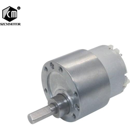 JGB37-500 10pcs 37mm Diameter Gearbox Geared Motors Eccentric Shaft High Torque Low Noise Deceleration Gear Reducer