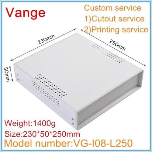 1pcs/lot sheet metal chassis instrument housing 230*50*250mm iron case enclosure diy plastic panels for electronic sensor PCB