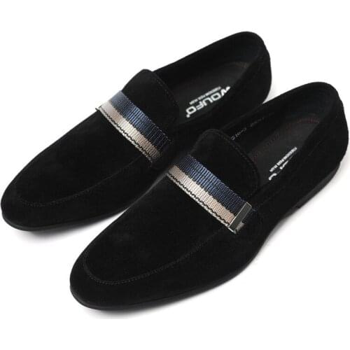 Leather shoe cover foot cowhide single shoe. Comfortable Made of frosted cowhide