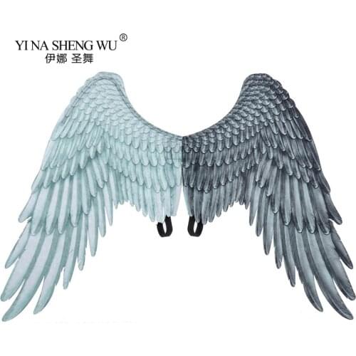 Maleficent Demon Wings Black And White Cosplay Props Angel Demon Women Men Wings Non-woven Material Halloween Masquerade Party