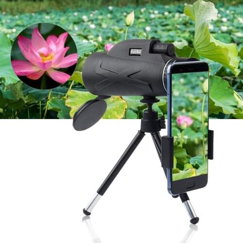 80X100 Powerful Monocular Long Range Telescope for Smartphone Military Spyglass Zoom Hunting Optics Scope with Phone Clip Tripod