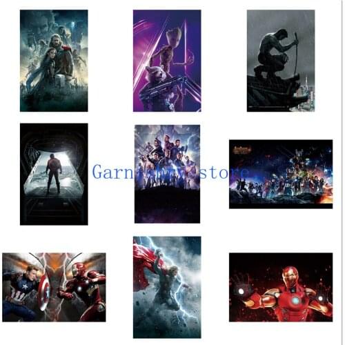 Avengers Marvel 5D DIY Diamond Painting Full Drill Cross Stitch Kits Diamond Mosaic Embroidery Home Decor Iron Man Hulk Gift