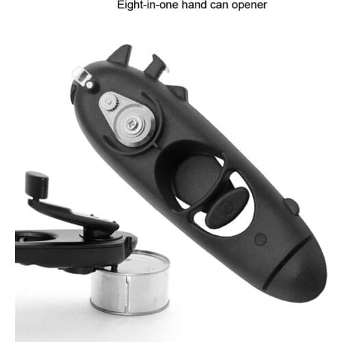 Can Opener Eight In One Multifunctional Foldable Hand Can Opener Stainless Steel Can Knife Beer Bottle Opener Kitchen Tool