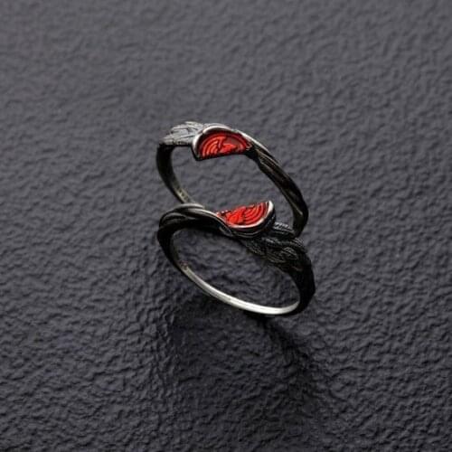2021 New 2/pcs Retro Style Alloy Couple Rings Creative Separable Rings for Couples Anime Ring Temperament Jewelry Wholesale
