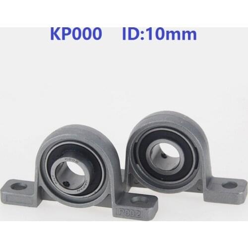 20pcs/lot KP000 10mm Bore Diameter P000 Zinc Alloy Bearing Pillow Block Mounted Support Housing Insert Bearing