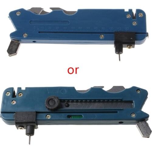 Professiona Glass Cutter Six Wheel Metal Cutting Kit Tool with Measure Ruler