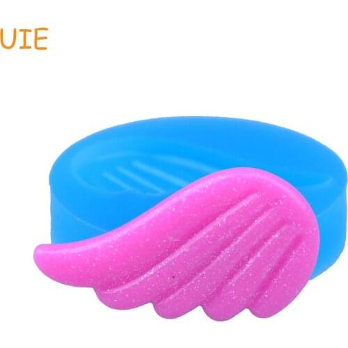 PYL586U 39.2mm Left Angel Wing Flexible Silicone Mold - Fondant Craft, Cake Decorating, Jewelry, Cookie Biscuit, Resin, Candy