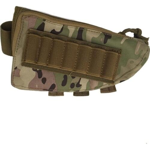 Tactical Buttstock Rifle 12 Gauge Stock Ammo Portable Pouch Shotshell Cartridge Holder Holder Pouch Cheek Leather For Hunting