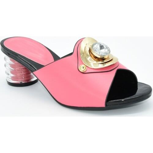 Latest Design Heels Slippers Women Sandals Summer Shoes Without Bag Pumps Super High Heels Italian Women Wedding for Party Shoes