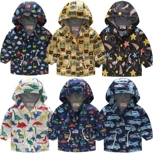 Wind jacket kids toddler boy coat girl spring clothes autumn windbreaker for girls boys clothing trench coats children 3-8year