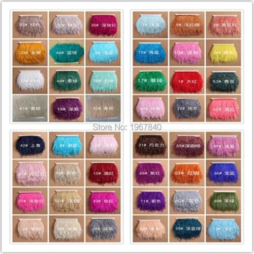 High quality fluffy ostrich feather trimming cloth sideband 10 m long DIY clothing accessories decorative accessories 12-15cm