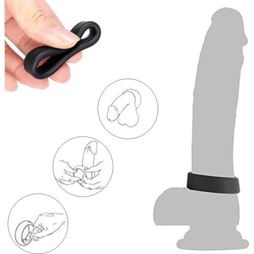 Adult Game Toys Elastic Dildo Extender вибратор dick Ring Delay Ejaculation Male Masturbator Erotic Sex Toys For Men Couples