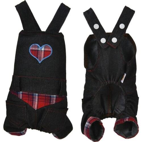 XS-XL Dog Clothes For Pet Overalls Fashion Puppy Cat Dog Clothing Jeans Jumpsuit Spring Autumn Summer Dogs Clothing Chihuahua D8