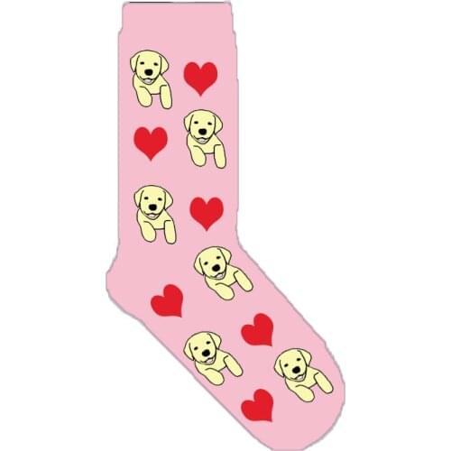 Womens labrador retriever and heart socks 10/50 pairs/lot
