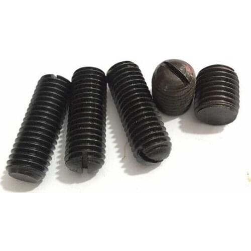 10pcs M8 carbon steel slotted set screws flat set screwheadless bolt machine bolts length 8mm-20mm