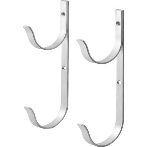 2pcs/set Hook For Telescopic Rod Net Pool Rod Hanger Hooks Aluminum Bracket Group Convenient Tool Durable Hanging Organizer P1