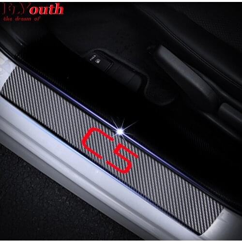 Door Sill Scuff Plate For Citroen C5 Door Threshold Plate Door Entry Guard Car Door Sills Car-styling Auto Part Accessories 4Pcs