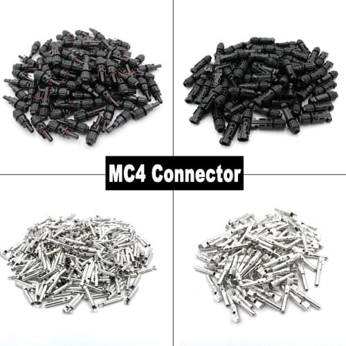 50 Pairs/lot Solar Panel Connector Male & Female for Solar System Connection 2.5/4/6mm connect copper Contact