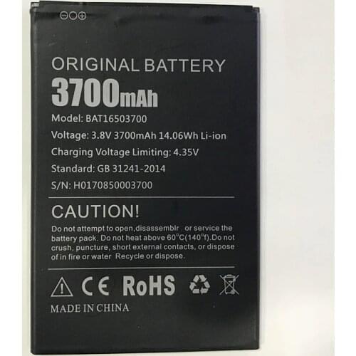 Quality BAT16503700 3700mAh Large Capacity Li-ion Backup Battery For DOOGEE x7 x7s Smart Phone