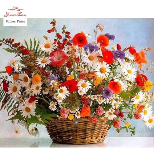 Diamond Painting Full Square 5D Diy Daimond Embroidery Diamant Mosaic Sale Displasy Broderie Diamant "flower basket" 12