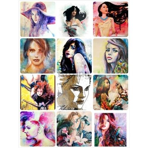 DIY Diamond Painting Watercolor painting,woman,avatar Diamond Mosaic Embroidery Cross stitch handmade products Crafts Decoration