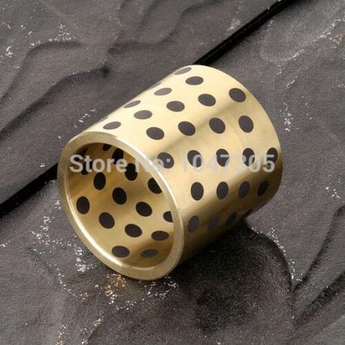 JDB 101415 oilless impregnated graphite brass bushing straight copper type, solid self lubricant Embedded bronze Bearing bush