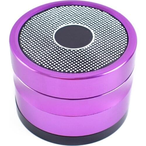 Bluetooth Audio Shape Metal Smoke Grinder 4-layer 63mm Aluminum Material Grinder Muller Machine Herb Tobacco Maker