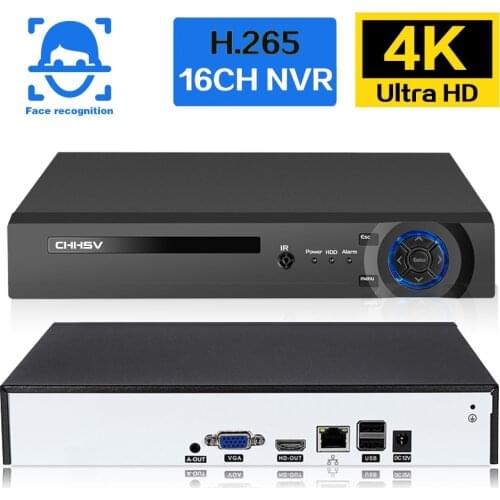 H.265 16 Channels NVR 4K IP Network Camera Video Recorder NVR 16CH Motion Detection CCTV Video Surveillance Recorder ONVIF XMEYE