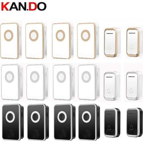 2 emitters 4 receiver wireless door bell set by 110-220V doorbell IP44 long range 300M door chime door ring big house use