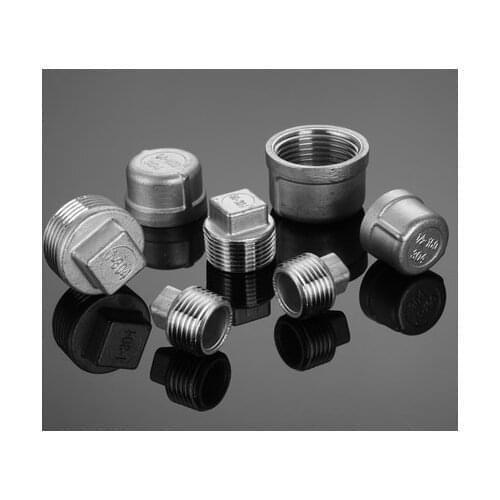 304 stainless steel pipe fitting casting square male threaded plug