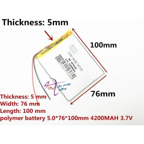 Best battery brand 3.7V 5076100 Chi for the V8HD dedicated battery 9 inch tablet 4200mAH