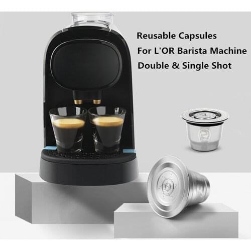 Refillable Stainless Steel XXL Double & Single Coffee Capsule Pod For L'Or Barista LM8012 Machine Coffee filters For LOR Machine