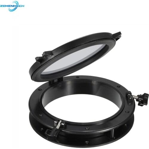 Marine 265mm Marine Boat Yacht RV Porthole ABS Plastic Round Hatches Port Lights Replacement Windows Port Hole Opening Portlight