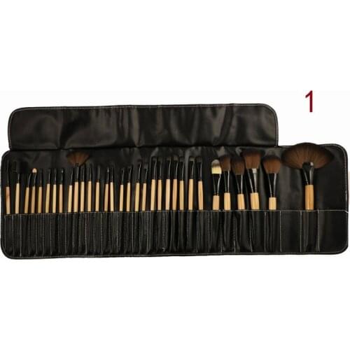 32 Pieces Black Wood Color Artificial Fiber Make-up Brush Set Professional Make-up Brush Set Spot