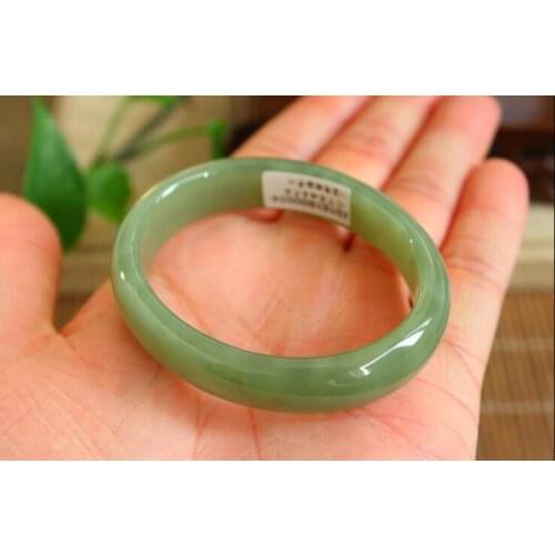 Natural authentic and Jade chaise bracelet N78 Xinjiang yellow mouth material oval exquisite bracelet a delivery certificate