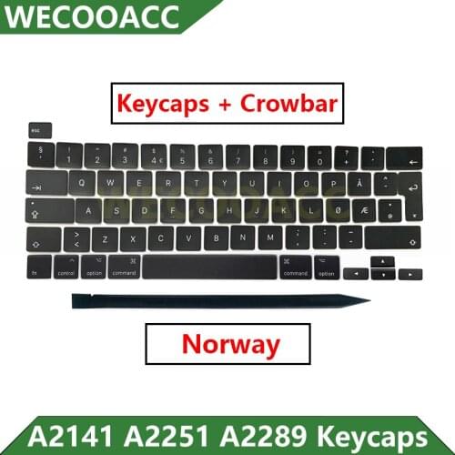 Norway A2141 A2289 A2251 Keys Keycaps Key Cap for Apple Macbook Pro Retina 13" 16" Keycap 2019 2020 Years