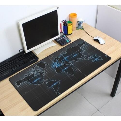 Best seller mousepads Gaming mousepad world map 700x400x3mm DIY Popular Large mouse pad gamer with edge locking office desk mats