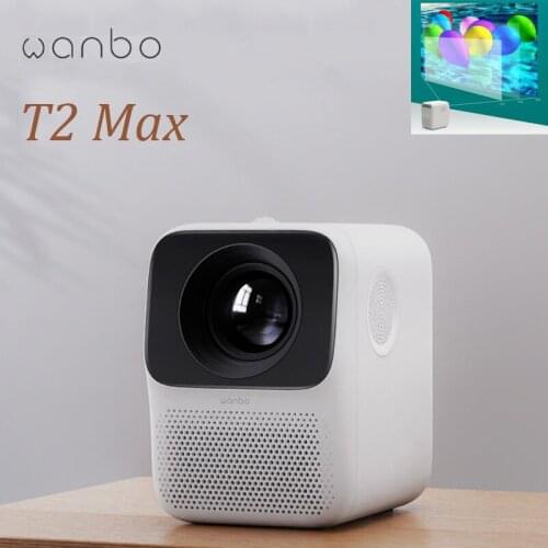 Youpin Wanbo T2 MAX Projector 1080P Mini LED Portable Projector 1920*1080P Vertical Keystone Correction For Home Office