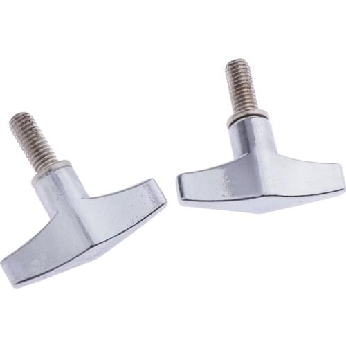 2 Pieces High Grade Hi-Hat Clutch Tilter Stand Wing Nut Screws for Drum Set Cymbal Accessory