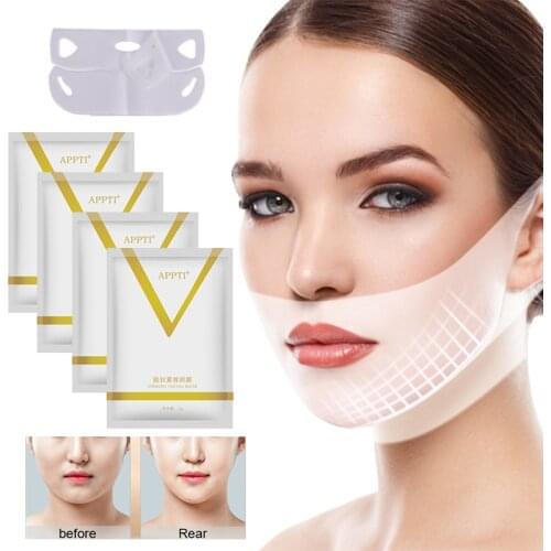 Face lift Slimming Mask V Line Chin Up Patch 4D Reduce Double Chin Tape Neck Firming Shape Mask US BR Do Dropshipping