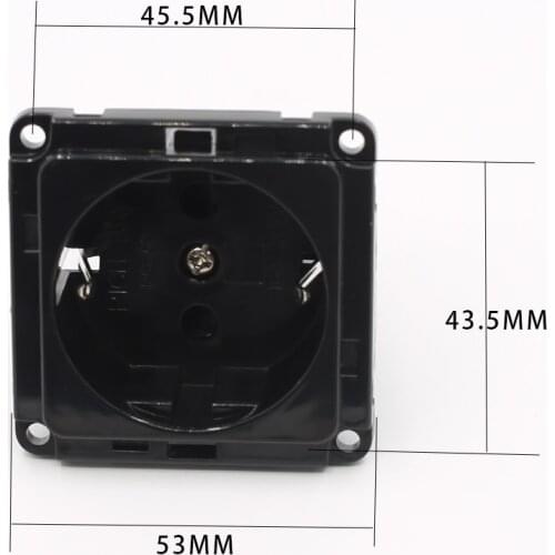 2PCS AC Power Connector EU Power Socket Jack Power Cord Inlet AC 250V 16A HIFI SCHUKO Socket
