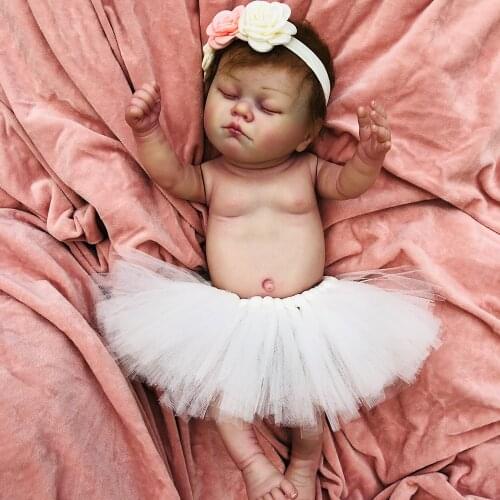 20" 50cm Realistic Soft Silicone Reborn Baby Girl Dolls Lifelike Rich Painting Doll Girl Gift Reborn Dolls Bonecas Babies Toys