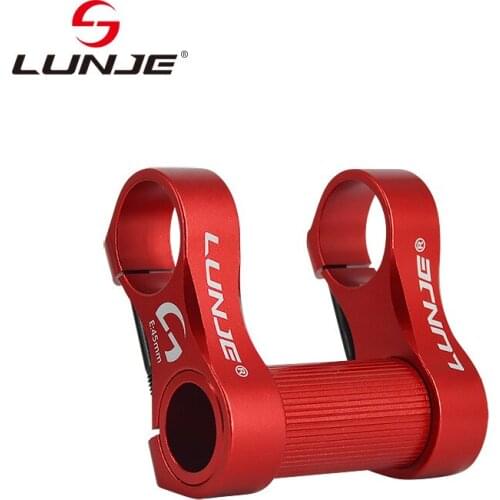 Adjustable Ultra-light Hollow Alloy Folding Bike Double Stem Bicycle Handlebar Extension BMX Stem Riser Bicycle Stem Extender