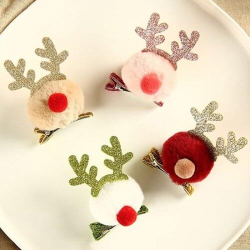 Christmas Headdress/Plush Hair Clip/Antler Hairpin/Santa Barrette/Kids Gift/Christmas Decoration/Christmas Head Buckle