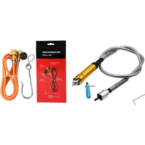 Welding Torch Hose CGA600 1.5M (5Ft) Hose and Belt Hook with ​Flexible Shaft for Electric Grinder, with Extension Cable