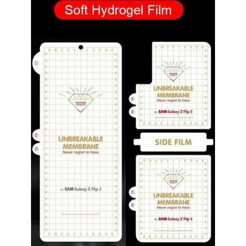 For Samsung Z Flip 3 Front Back Soft Full Cover Screen Protector Membrane Flexible Hydrogel For Z Flip 3 Protective Film Hydroge
