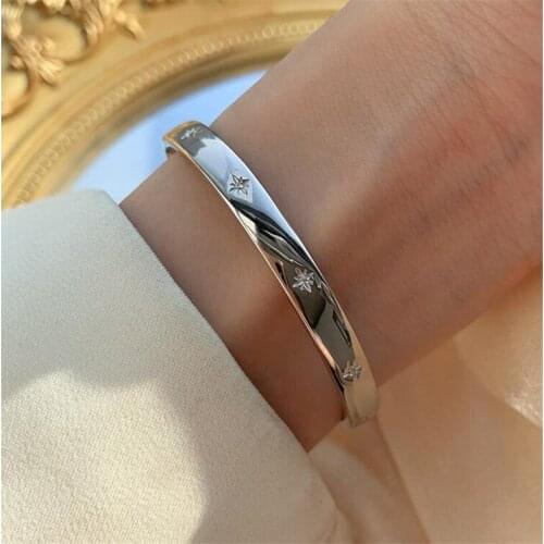 925 Sterling Silver Simple Charm Bracelet &Bangle For Women Girls Party Punk Elegant Jewelry Pulseras Mujer SL156